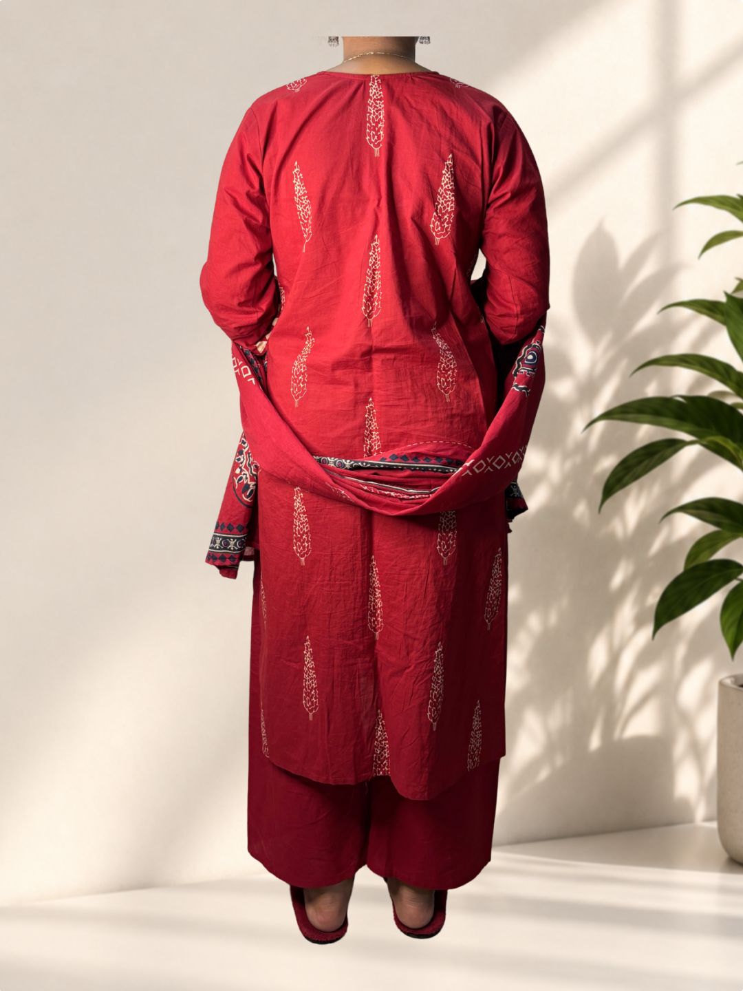 Red Printed Suit - Image 4