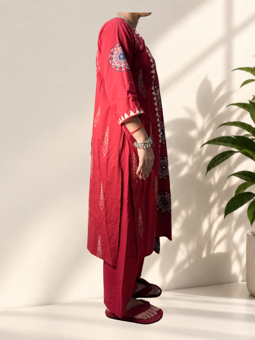 Red Printed Suit - Image 2