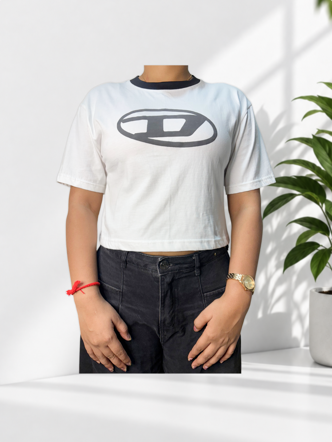 White Printed T-Shirt - Image 1