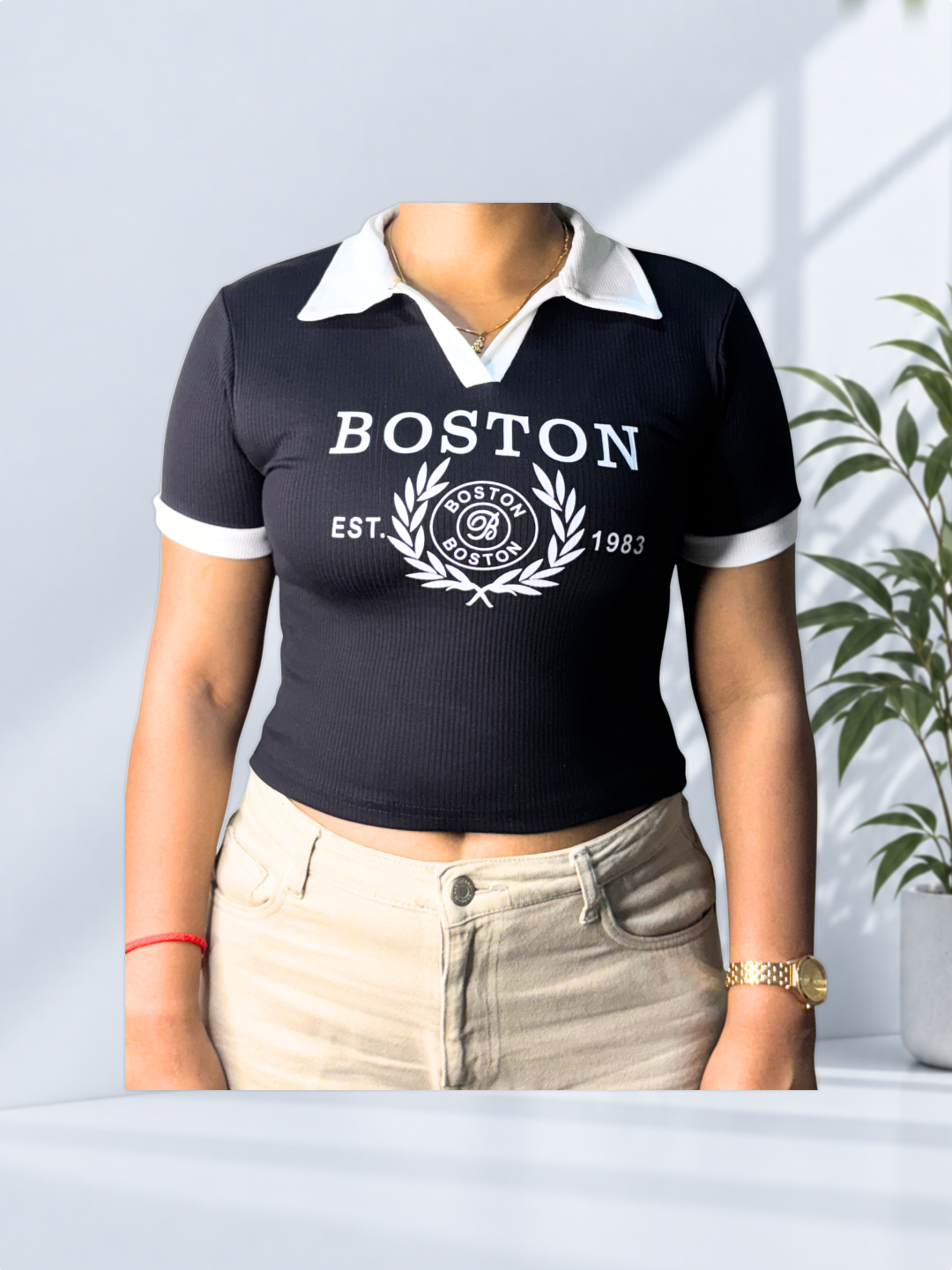 Black Polo T-Shirt 1 - Image 1