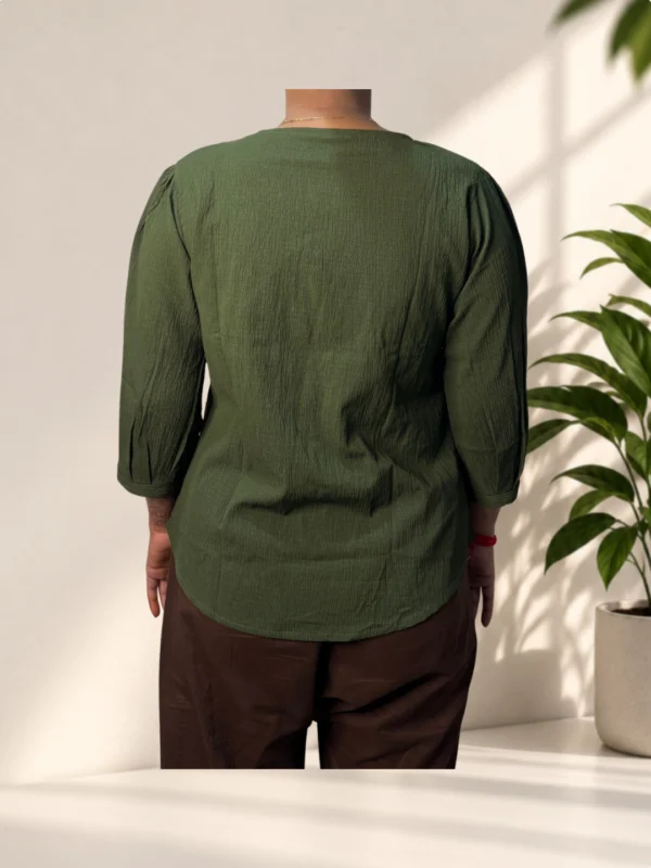 Olive Green Full Sleeve Top - Image 4