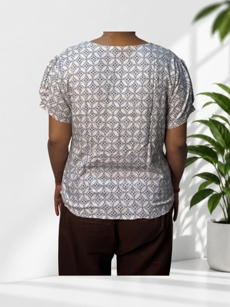 Printed White Top