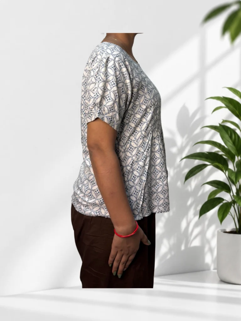 Printed White Top