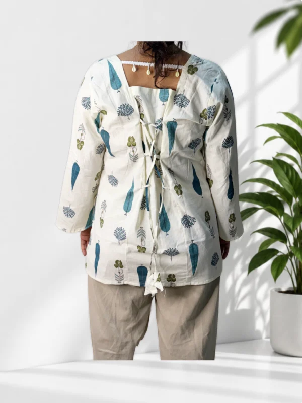 Mustard Printed Kurti - Image 4