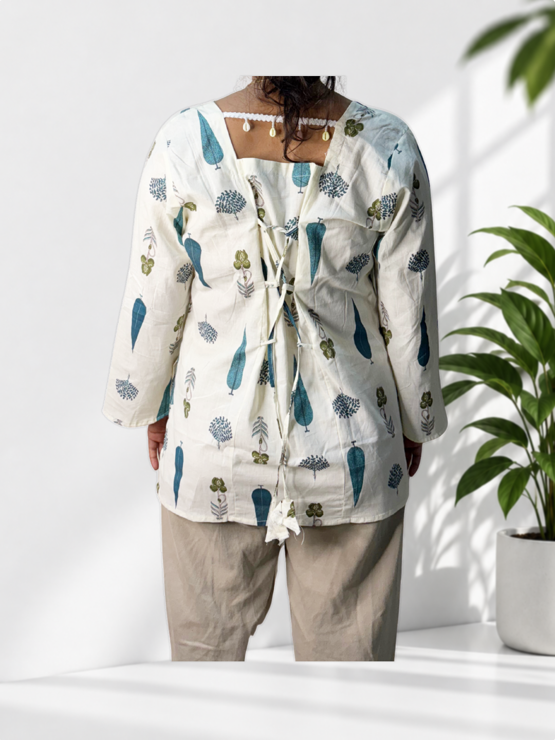 Mustard Printed Kurti - Image 4