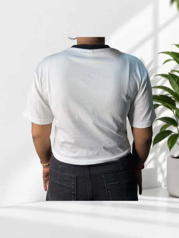 White Printed T-Shirt - Image 3