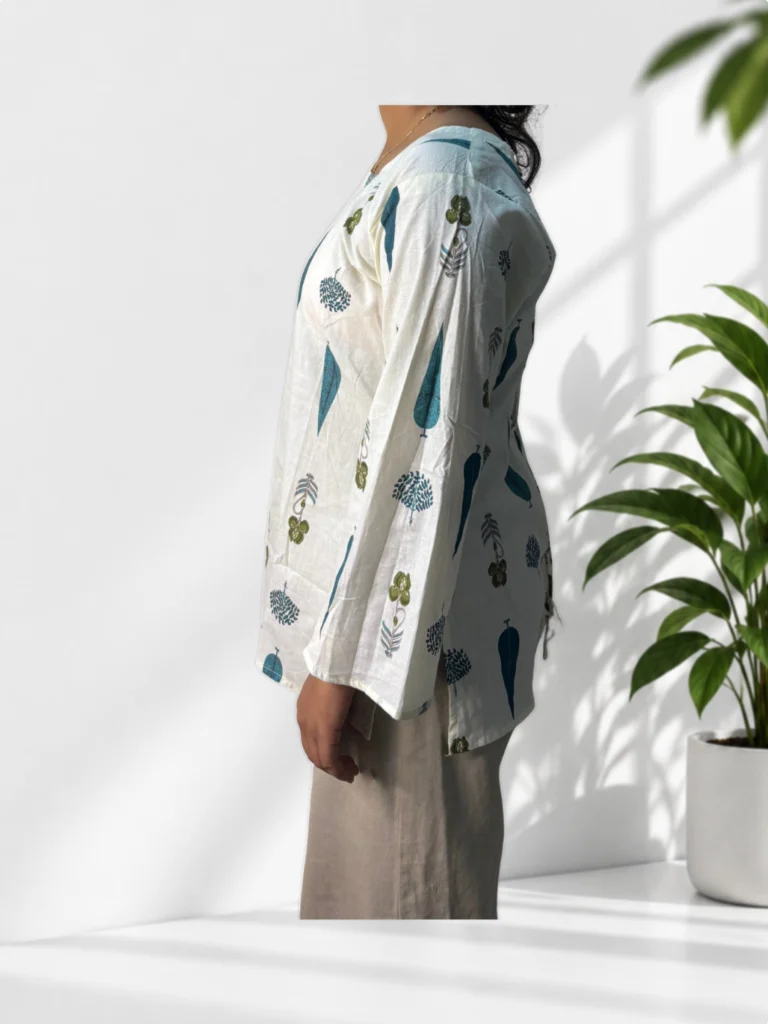 Mustard Printed Kurti