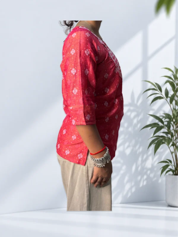Pink Printed Kurti - Image 2
